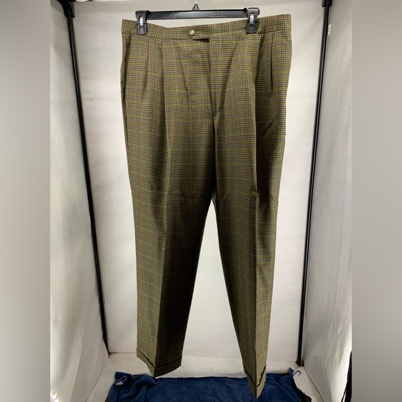 Berle Wool Dress pants 38/30 French cuff Men A1Condition - Picture 5 of 7